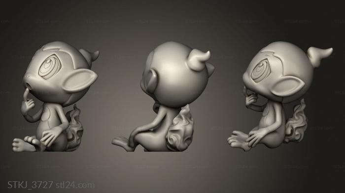 Animal figurines (Chimchar Nueva carpeta gen, STKJ_3727) 3D models for cnc