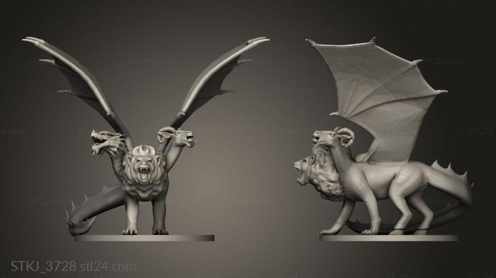 Animal figurines (Chimera, STKJ_3728) 3D models for cnc