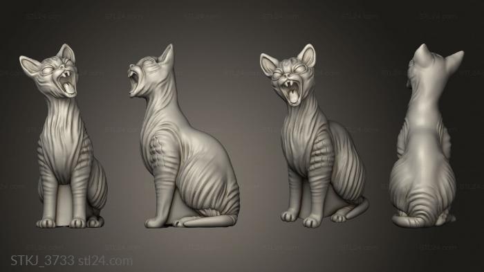 Animal figurines (Citizens the old World Cat, STKJ_3733) 3D models for cnc