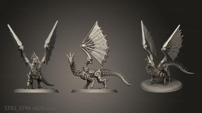 Animal figurines (Clockwork Dragon in, STKJ_3746) 3D models for cnc