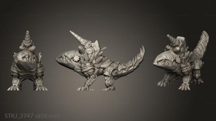 Animal figurines (Clockwork Land Shark, STKJ_3747) 3D models for cnc