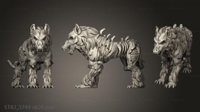 Animal figurines (Shadow Reborn Hellhounds, STKJ_3749) 3D models for cnc