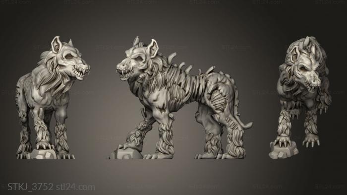 Animal figurines (Shadow Reborn Hellhounds, STKJ_3752) 3D models for cnc