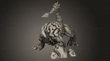 Animal figurines (The Lost Cave Cerebrum Hound, STKJ_3753) 3D models for cnc