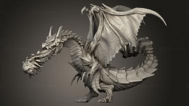 Animal figurines (Colossal Inferno Drake, STKJ_3754) 3D models for cnc