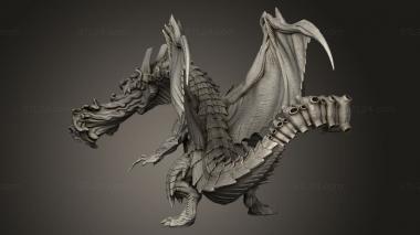 Animal figurines (Colossal Inferno Drake, STKJ_3754) 3D models for cnc