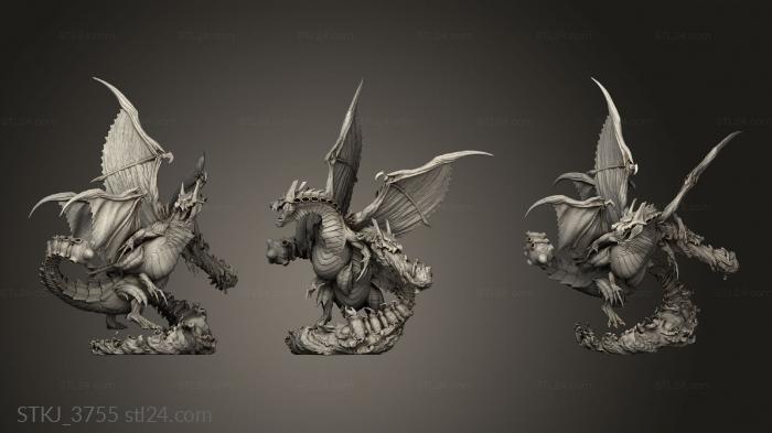 Animal figurines (Colossal Inferno Drake, STKJ_3755) 3D models for cnc