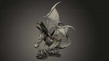 Animal figurines (Colossal Inferno Drake, STKJ_3755) 3D models for cnc