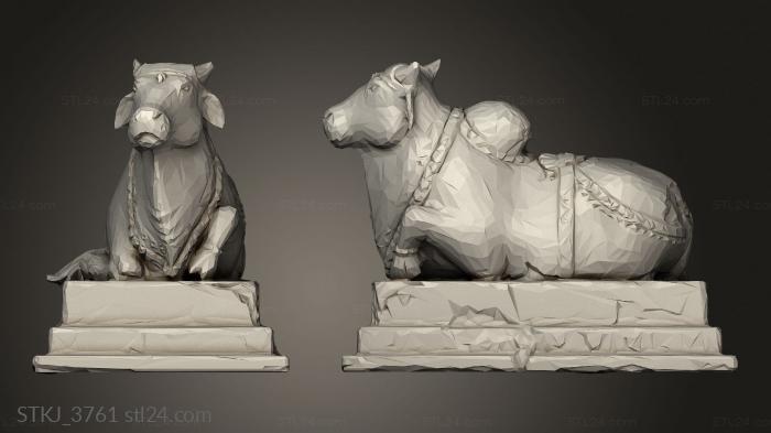 Animal figurines (Cow Statue PBR, STKJ_3761) 3D models for cnc