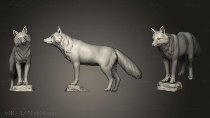 Animal figurines (Red Foxes Fox, STKJ_3773) 3D models for cnc