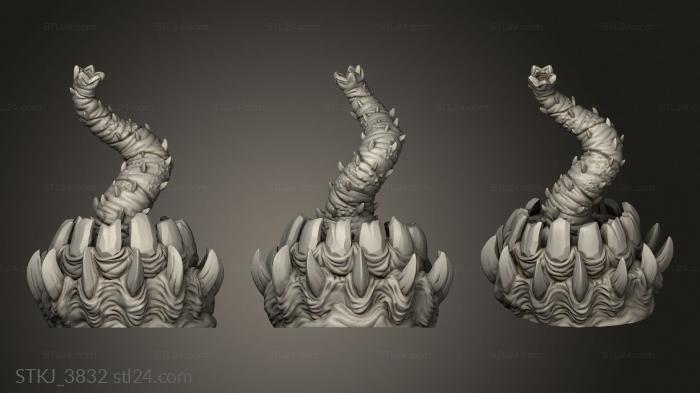 Animal figurines (Death Worm Death Worm Head, STKJ_3832) 3D models for cnc