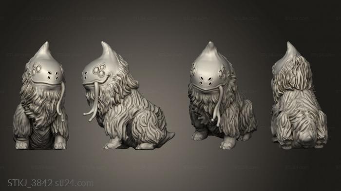 Animal figurines (Delphox Friendly Snow Creature Sat, STKJ_3842) 3D models for cnc