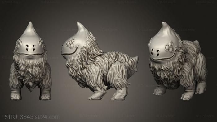 Animal figurines (Delphox Friendly Snow Creature Stood, STKJ_3843) 3D models for cnc