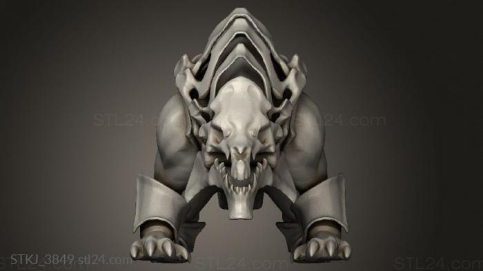 Animal figurines (demon heroes the storm, STKJ_3849) 3D models for cnc