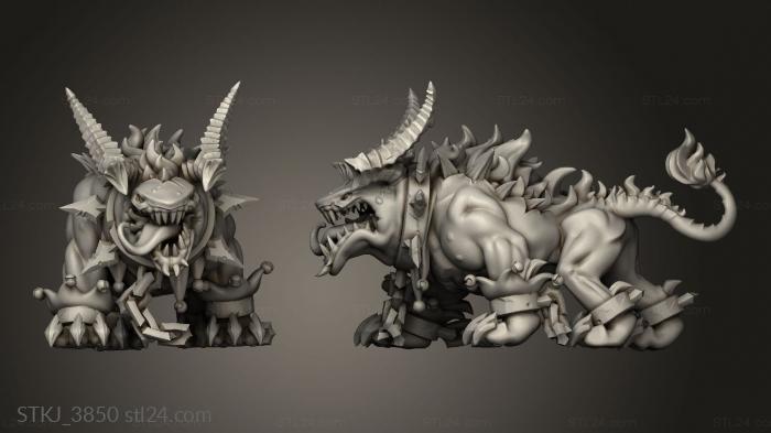 Animal figurines (DEMONIC CIRCUS HellHound, STKJ_3850) 3D models for cnc