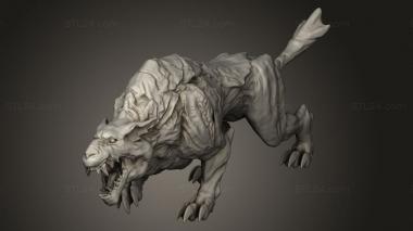 Animal figurines (Demonic Feast Hellhound, STKJ_3851) 3D models for cnc