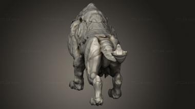 Animal figurines (Demonic Feast Hellhound, STKJ_3851) 3D models for cnc