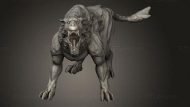 Animal figurines (Demonic Feast Hellhound, STKJ_3852) 3D models for cnc