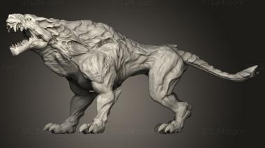 Animal figurines (Demonic Feast Hellhound, STKJ_3852) 3D models for cnc