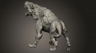 Animal figurines (Demonic Feast Hellhound, STKJ_3852) 3D models for cnc