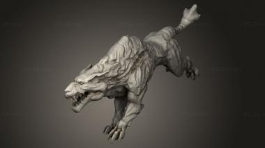 Animal figurines (Demonic Feast Hellhound, STKJ_3853) 3D models for cnc