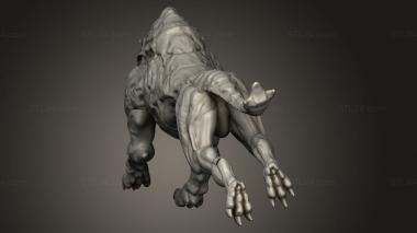 Animal figurines (Demonic Feast Hellhound, STKJ_3853) 3D models for cnc