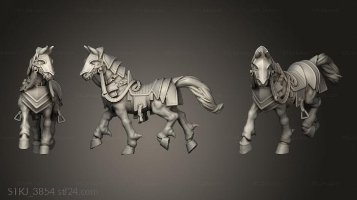 Animal figurines (Demonic Horse, STKJ_3854) 3D models for cnc