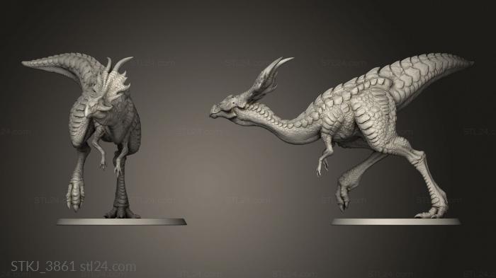 Animal figurines (Desert Aus Triceratops, STKJ_3861) 3D models for cnc