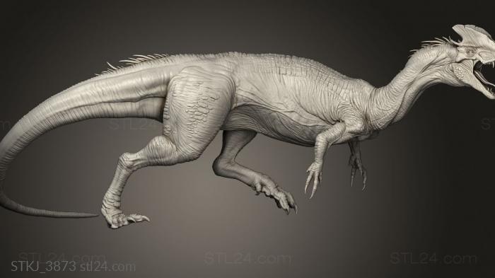 Animal figurines (Dilophosaurus feroce Lord The attack wild, STKJ_3873) 3D models for cnc