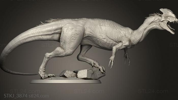 Animal figurines (Dilophosaurus feroce Lord The attack wild, STKJ_3874) 3D models for cnc