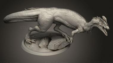 Animal figurines (Dilophosaurus feroce Lord The attack wild, STKJ_3874) 3D models for cnc