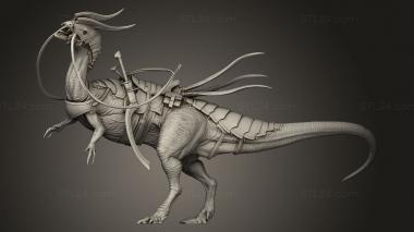 Animal figurines (Dilophosaurus Lord The saddle, STKJ_3875) 3D models for cnc