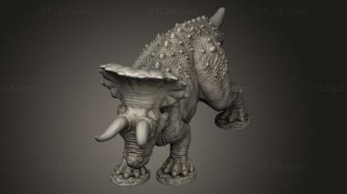 Animal figurines (Dinos Dino Triceratops, STKJ_3883) 3D models for cnc