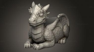 Animal figurines (Dinos Dragons, STKJ_3886) 3D models for cnc