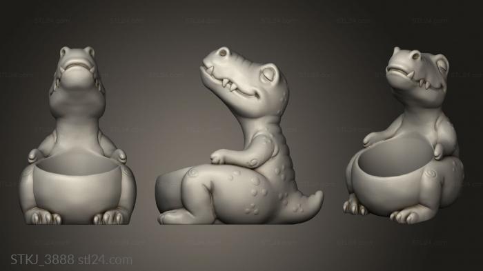 Animal figurines (Dinos Dragons, STKJ_3888) 3D models for cnc