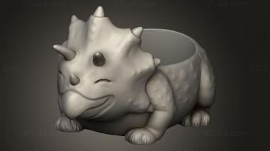 Animal figurines (Dinos Dragons, STKJ_3889) 3D models for cnc