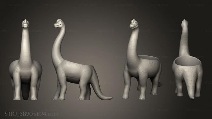 Animal figurines (Dinos Dragons, STKJ_3890) 3D models for cnc