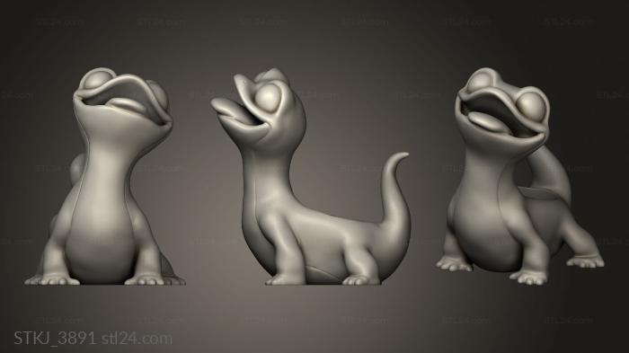 Animal figurines (Dinos Dragons, STKJ_3891) 3D models for cnc