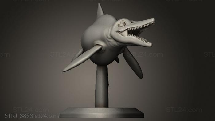 Animal figurines (Dinos Shadow Ichthyosaur, STKJ_3893) 3D models for cnc