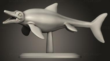 Animal figurines (Dinos Shadow Ichthyosaur, STKJ_3893) 3D models for cnc