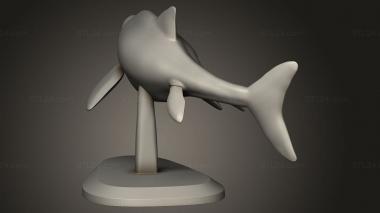 Animal figurines (Dinos Shadow Ichthyosaur, STKJ_3895) 3D models for cnc