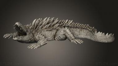 Animal figurines (Dire Crocodile, STKJ_3899) 3D models for cnc