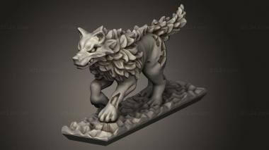 Animal figurines (dire wolf, STKJ_3904) 3D models for cnc