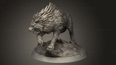 Animal figurines (dire wolf, STKJ_3909) 3D models for cnc