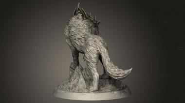 Animal figurines (dire wolf, STKJ_3909) 3D models for cnc