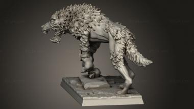 Animal figurines (DIREWOLF, STKJ_3918) 3D models for cnc