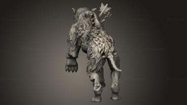 Animal figurines (DIREWOLF, STKJ_3919) 3D models for cnc