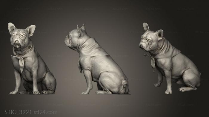 Animal figurines (Dog Animal Rt Sit, STKJ_3921) 3D models for cnc