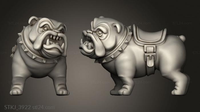 Animal figurines (Dog Cavalry Dog Mount, STKJ_3922) 3D models for cnc