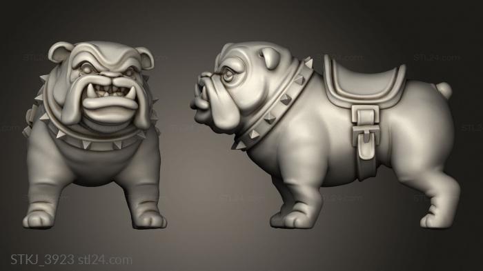 Animal figurines (Dog Cavalry Dog Mount, STKJ_3923) 3D models for cnc